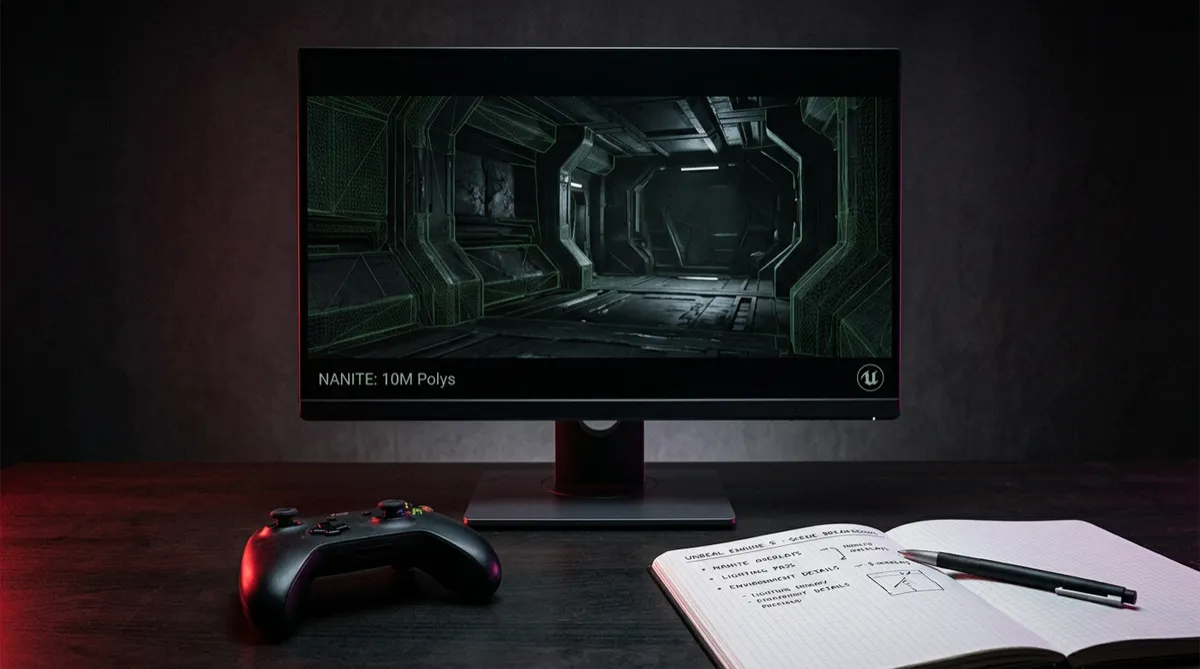 Video breakdown of Unreal Engine 5 Nanite mesh density in dark fantasy titles