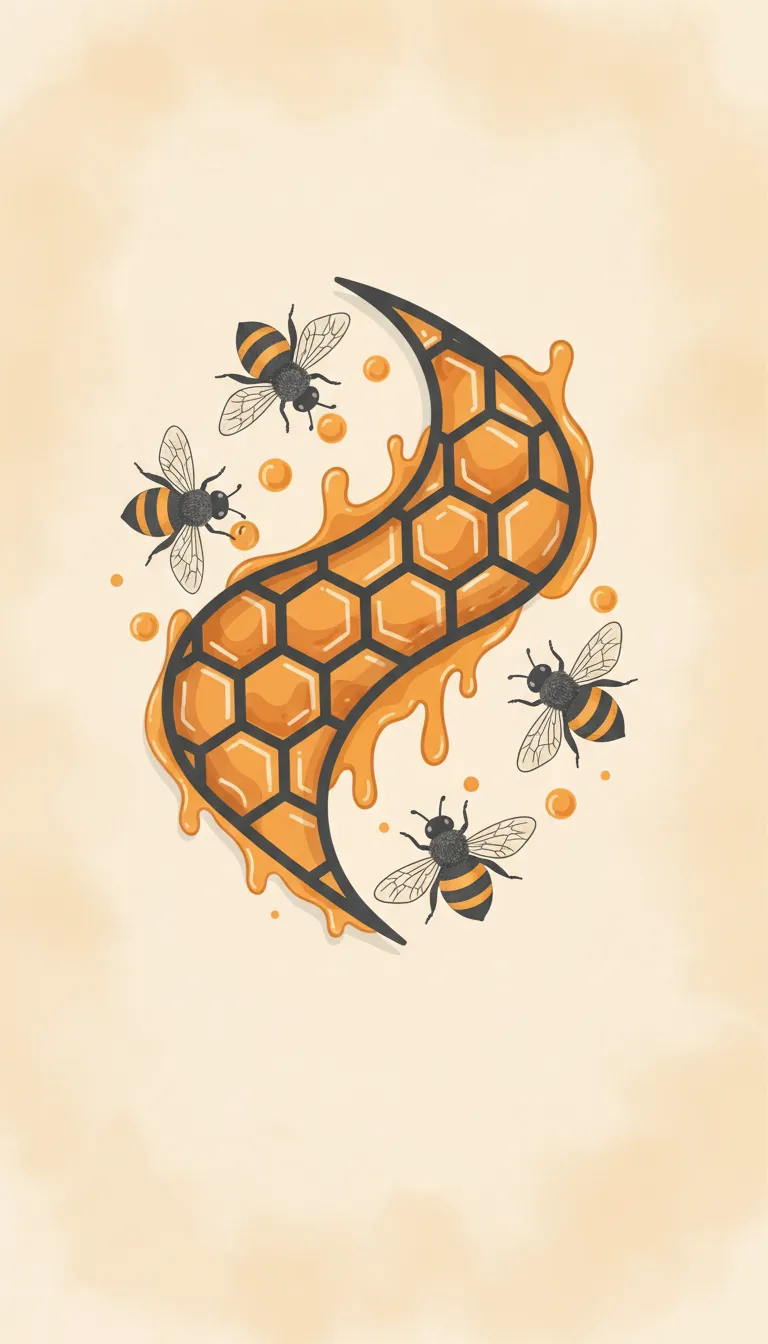 Bees and Honeycomb illustration