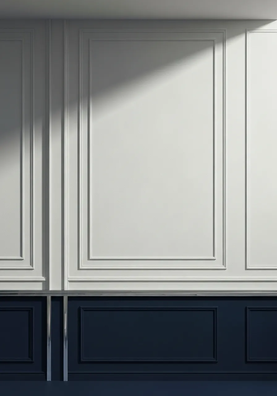 High-contrast interior space showcasing premium flawless paint finishes