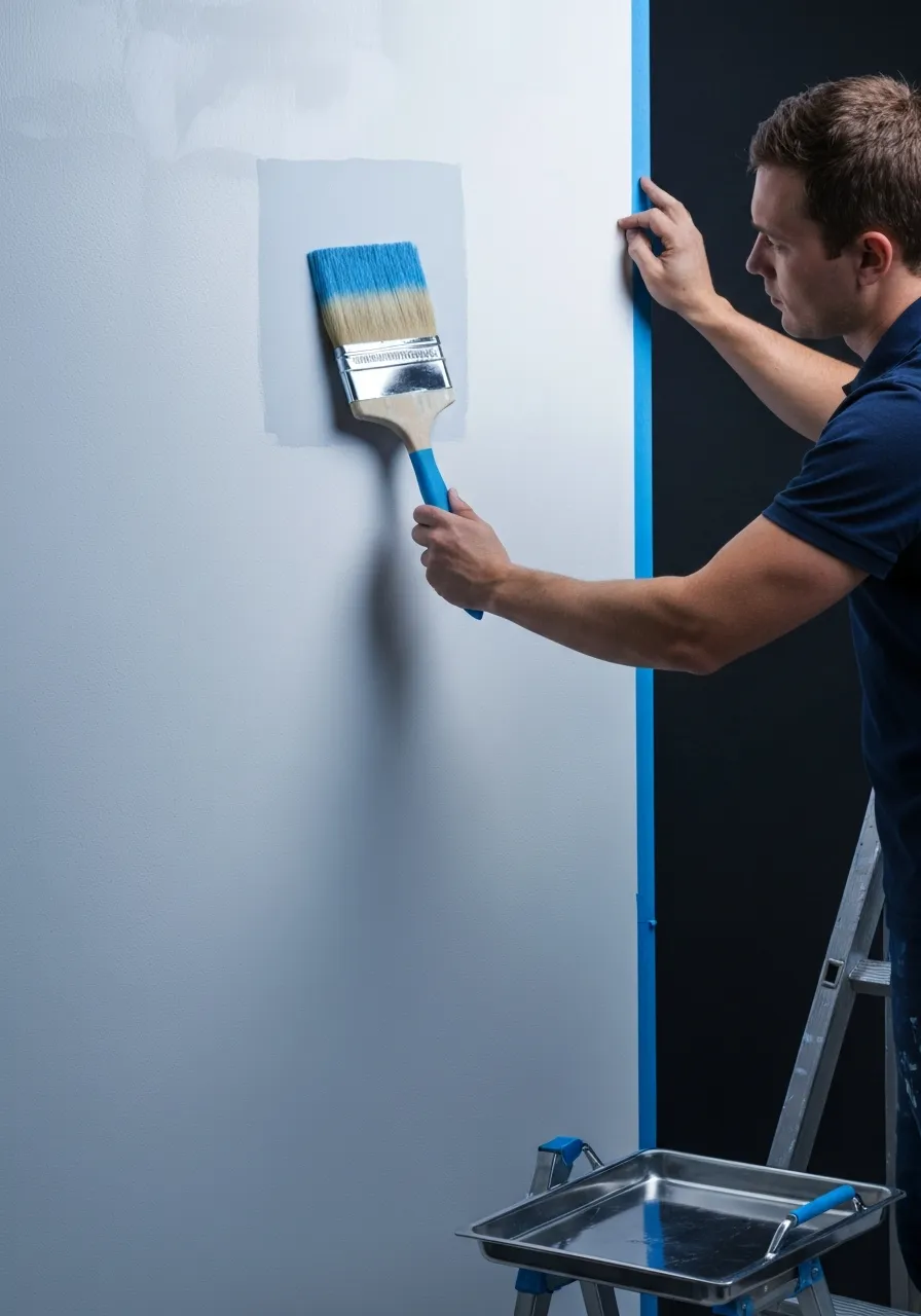 Professional interior painting and meticulous surface preparation