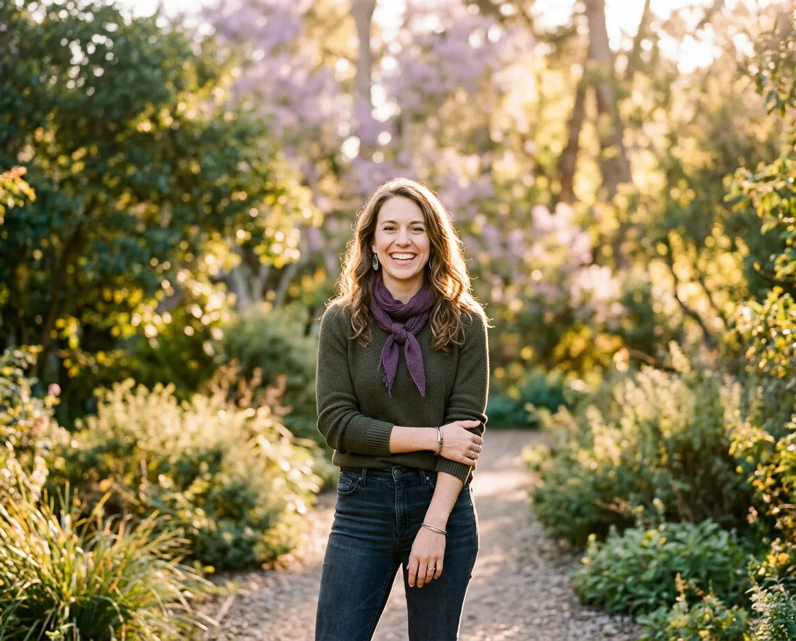 Energized person outdoors in natural sunlight experiencing renewed mental clarity and physical vitality
