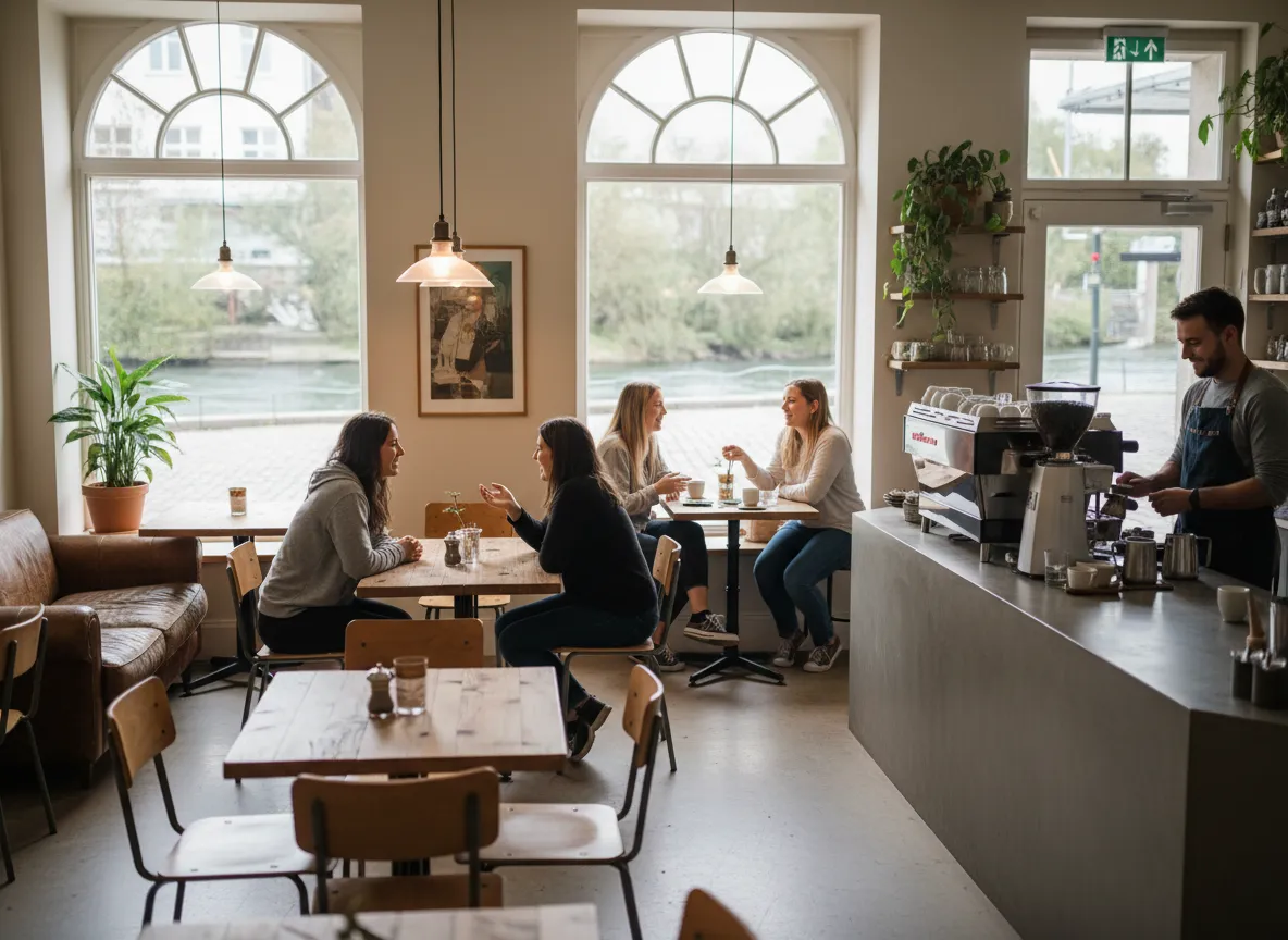 Local coffee shop interior