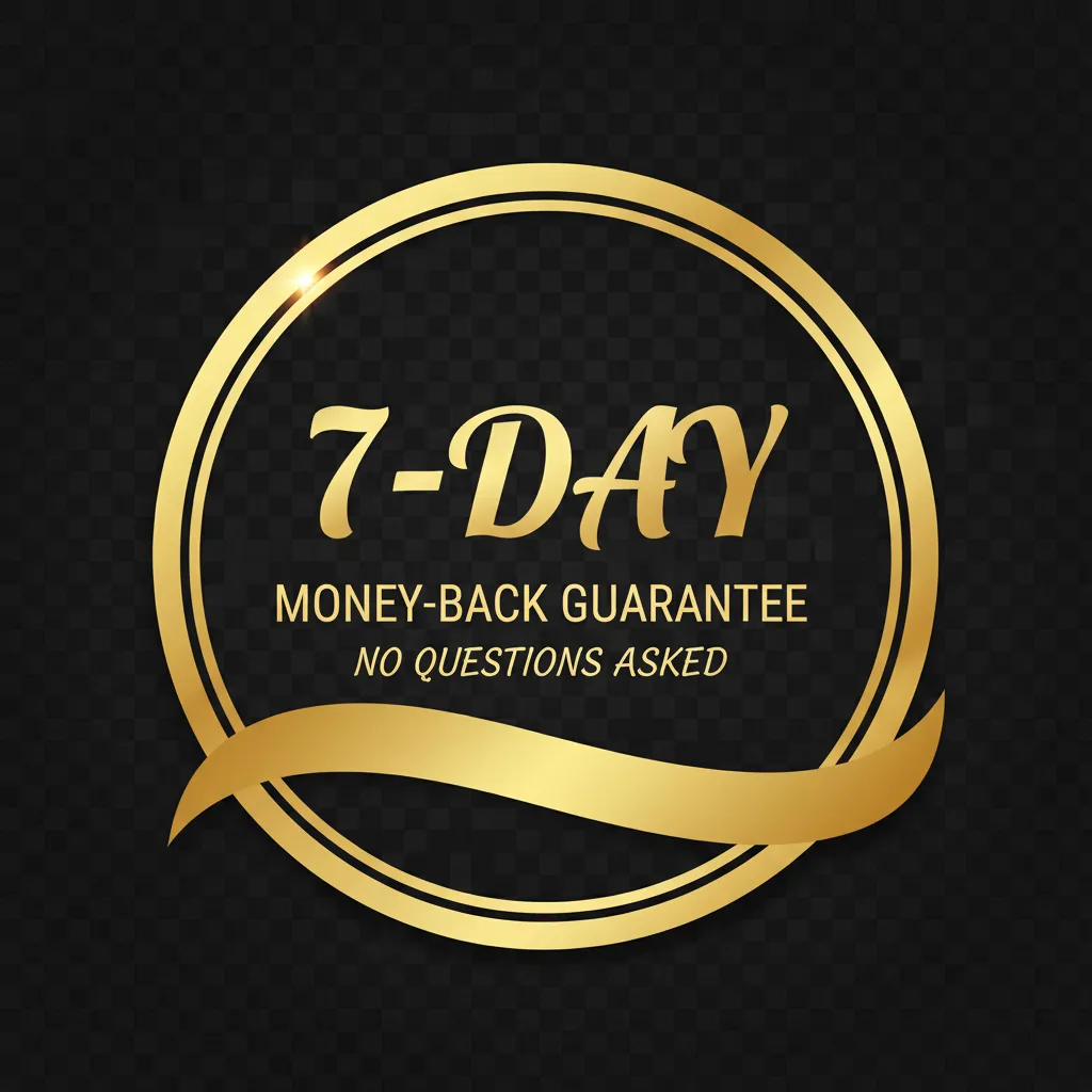 7-day money-back guarantee — no questions asked
