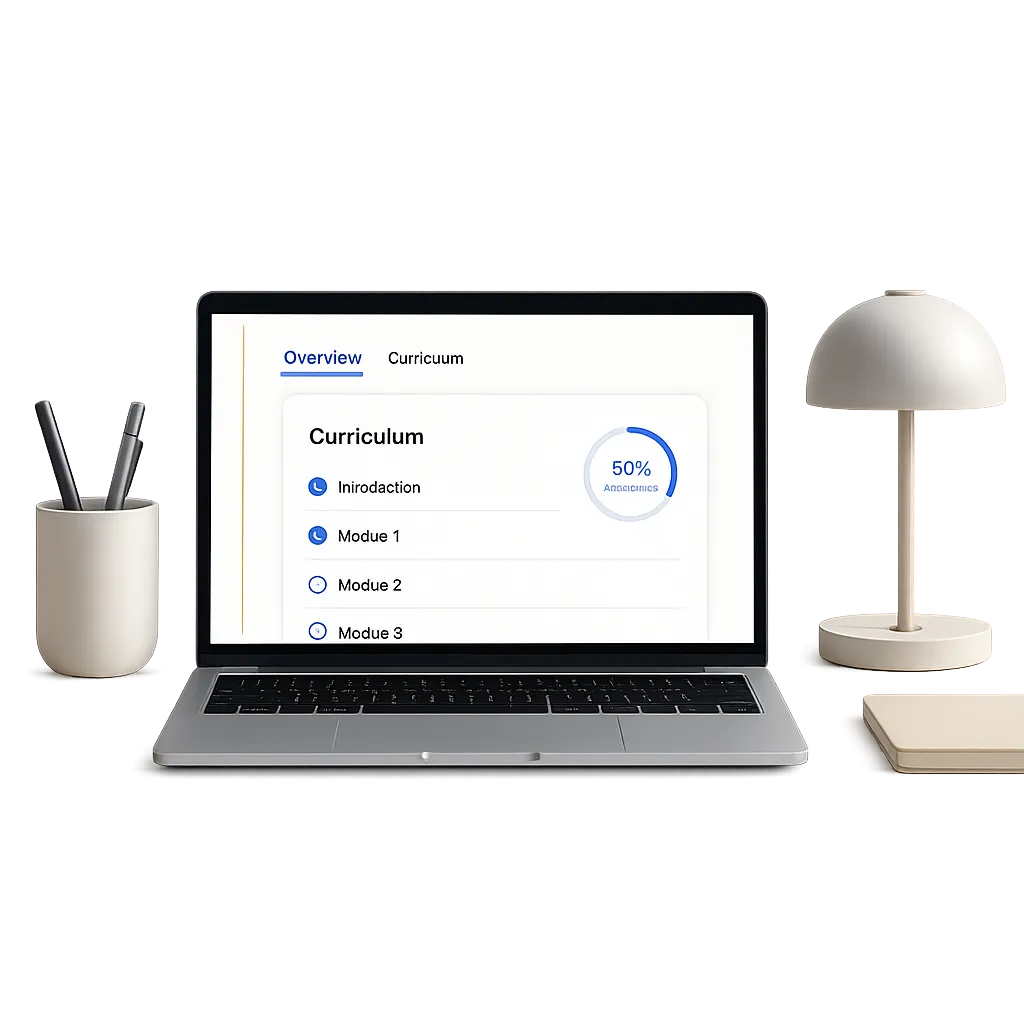Professional teaching and digital product concept