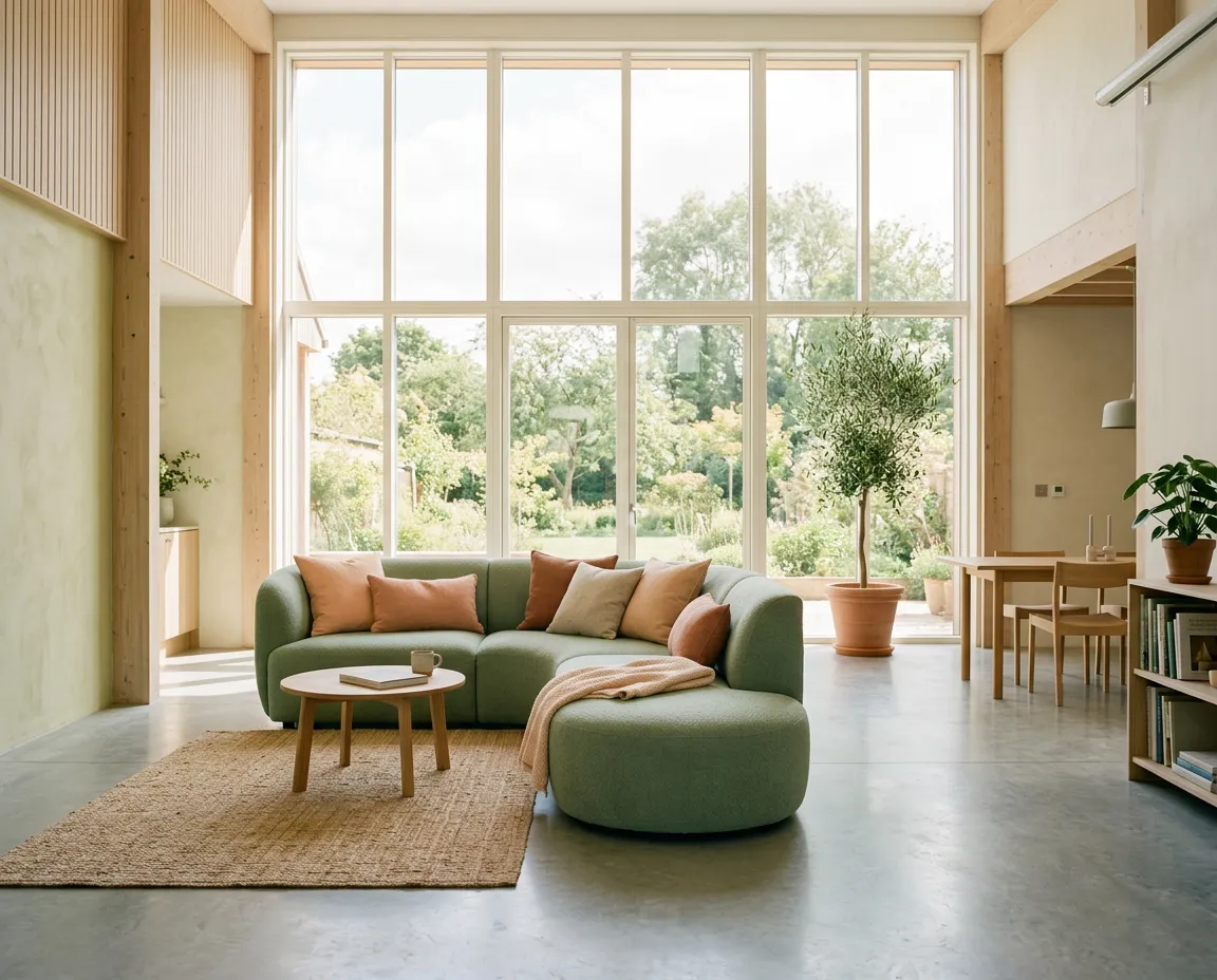 Bright, modern British community hub with welcoming shared gathering areas