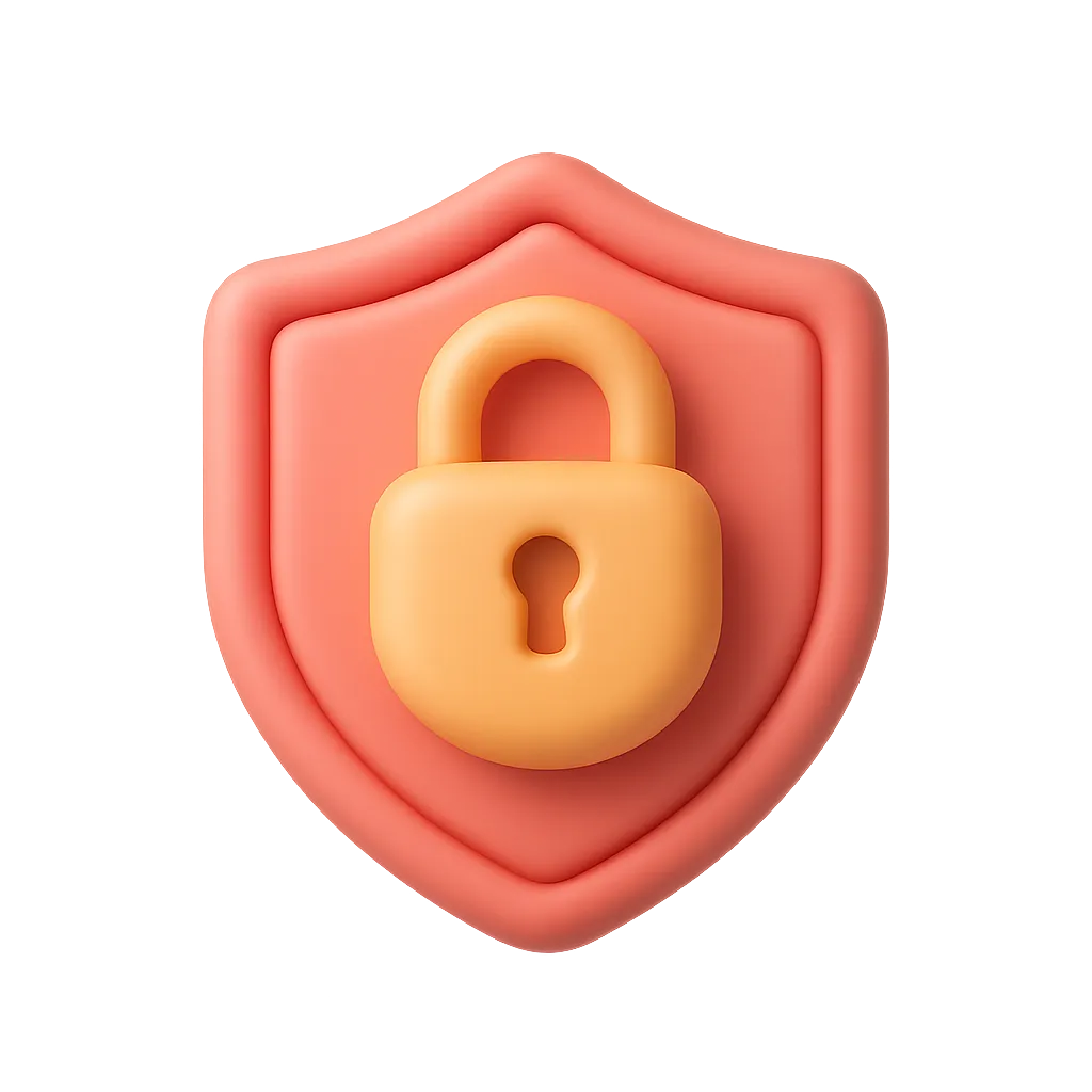 3D rendered icon of a secure lock representing enterprise security
