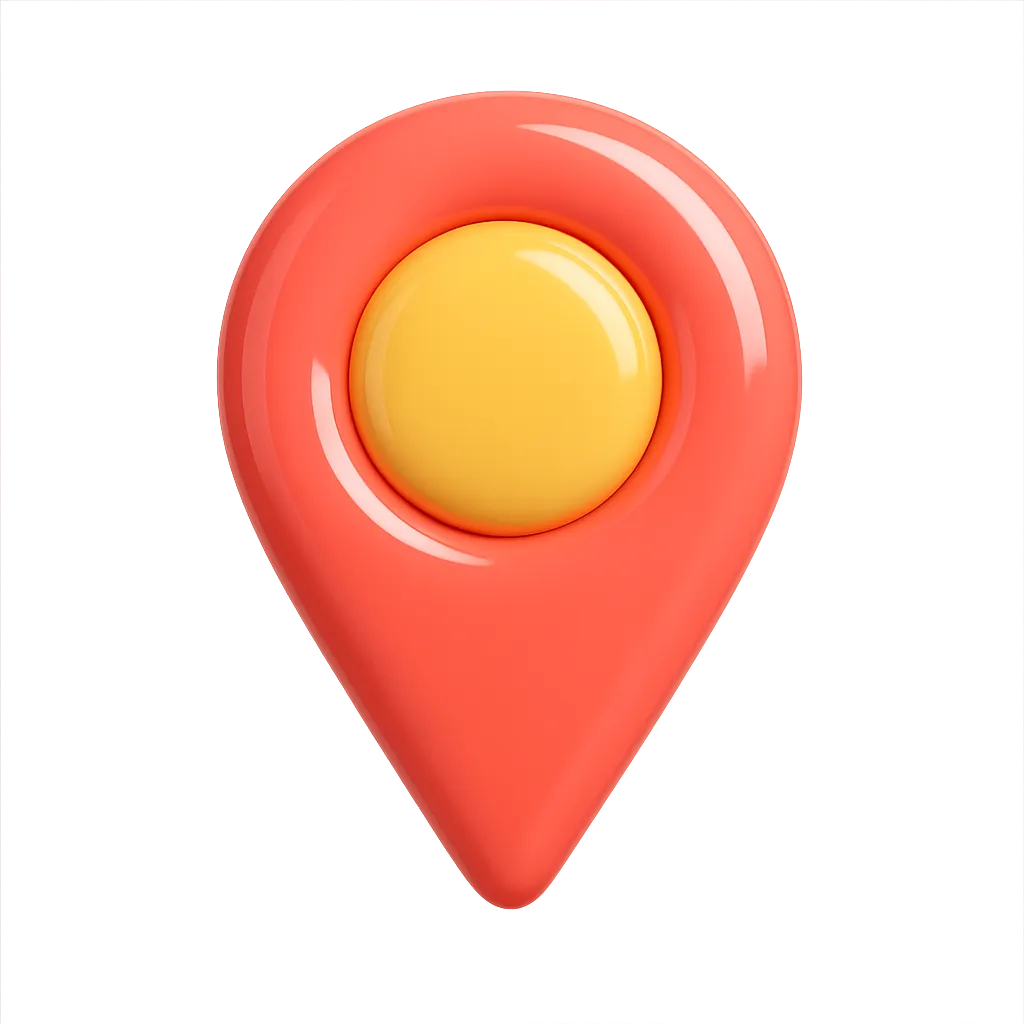 3D glossy heart icon representing local care