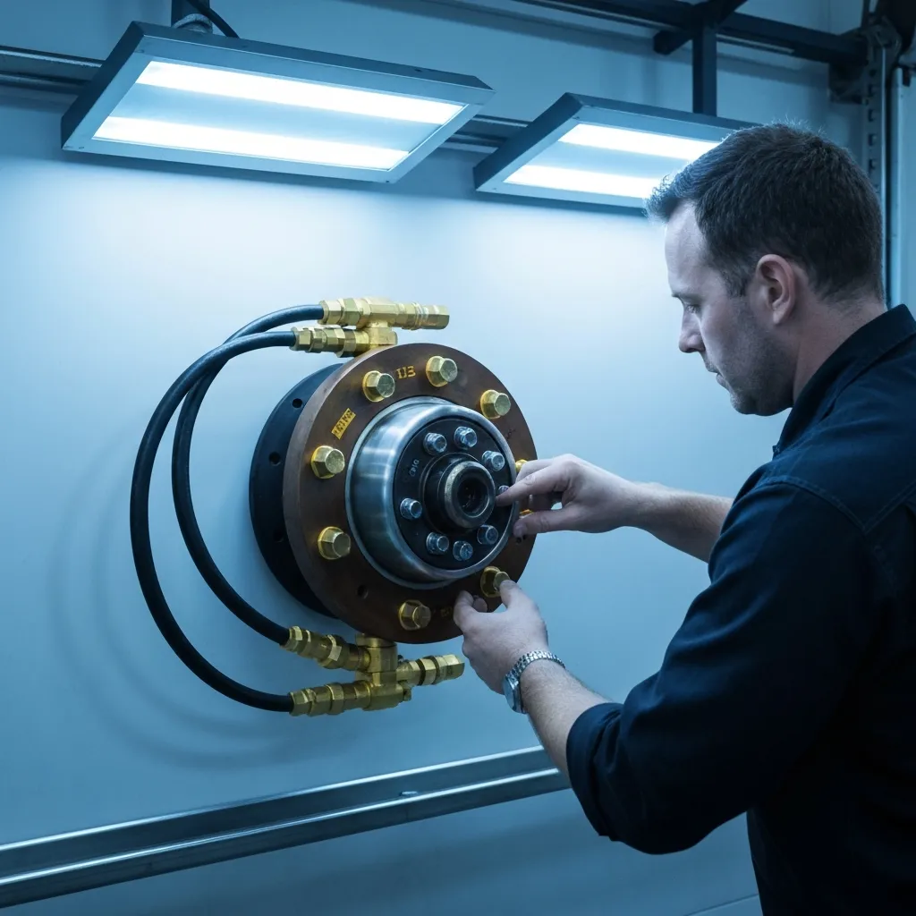 AVS technician installing T.I.S. components on a commercial fleet vehicle