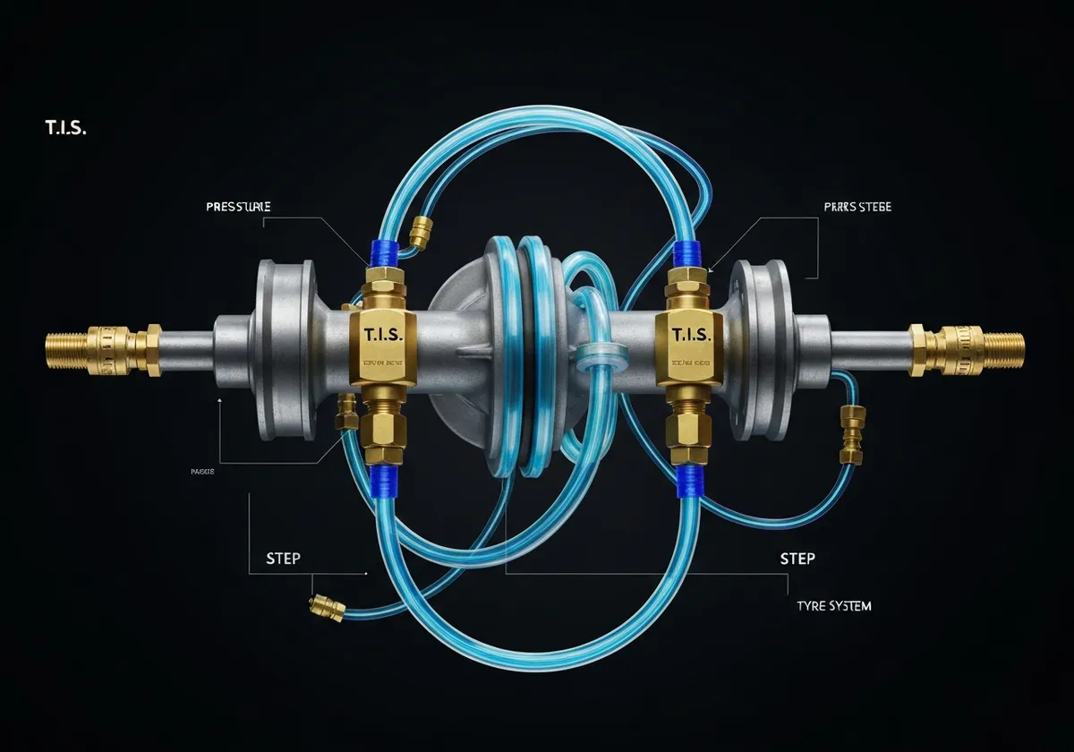 Air pressure flow through axle visualization