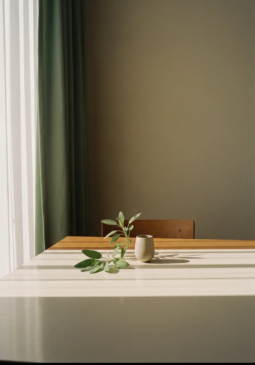 A serene and calming interior space with soft natural light