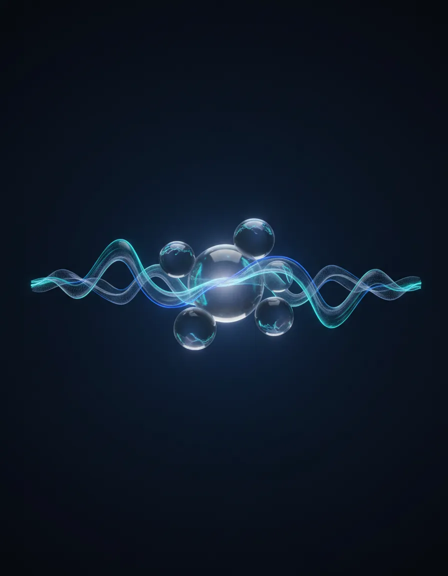 Abstract glowing wave pattern symbolizing smooth customer communication