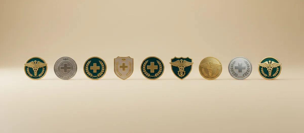 Logotipos de certificaciones médicas