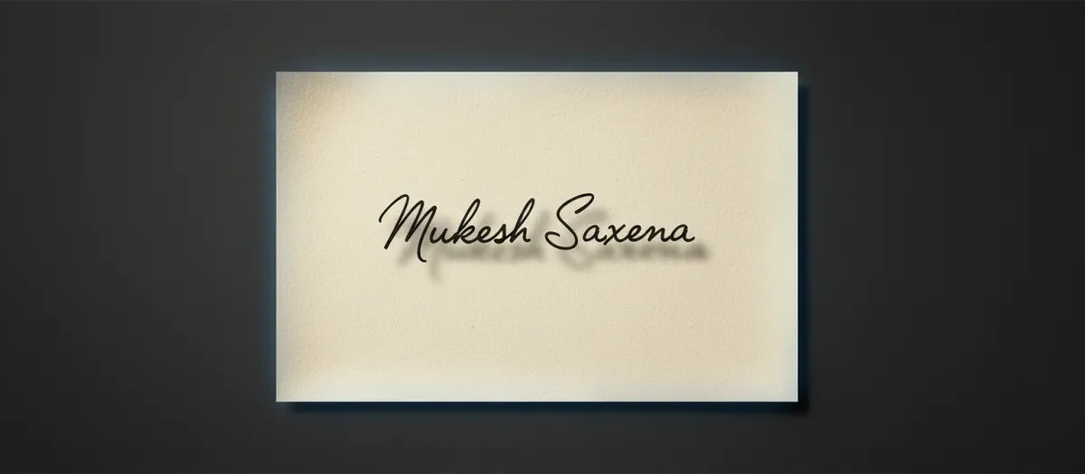 Mukesh Saxena Signature