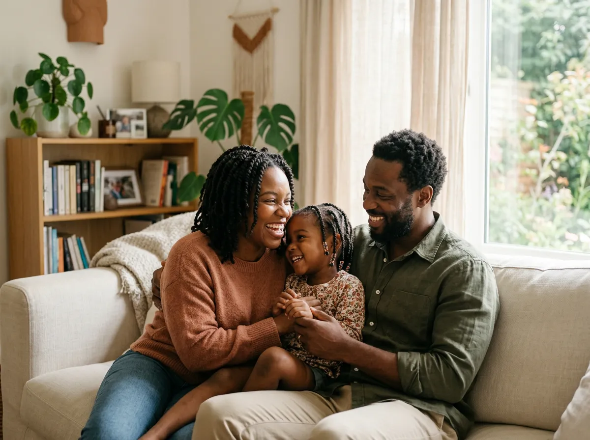 Black family together