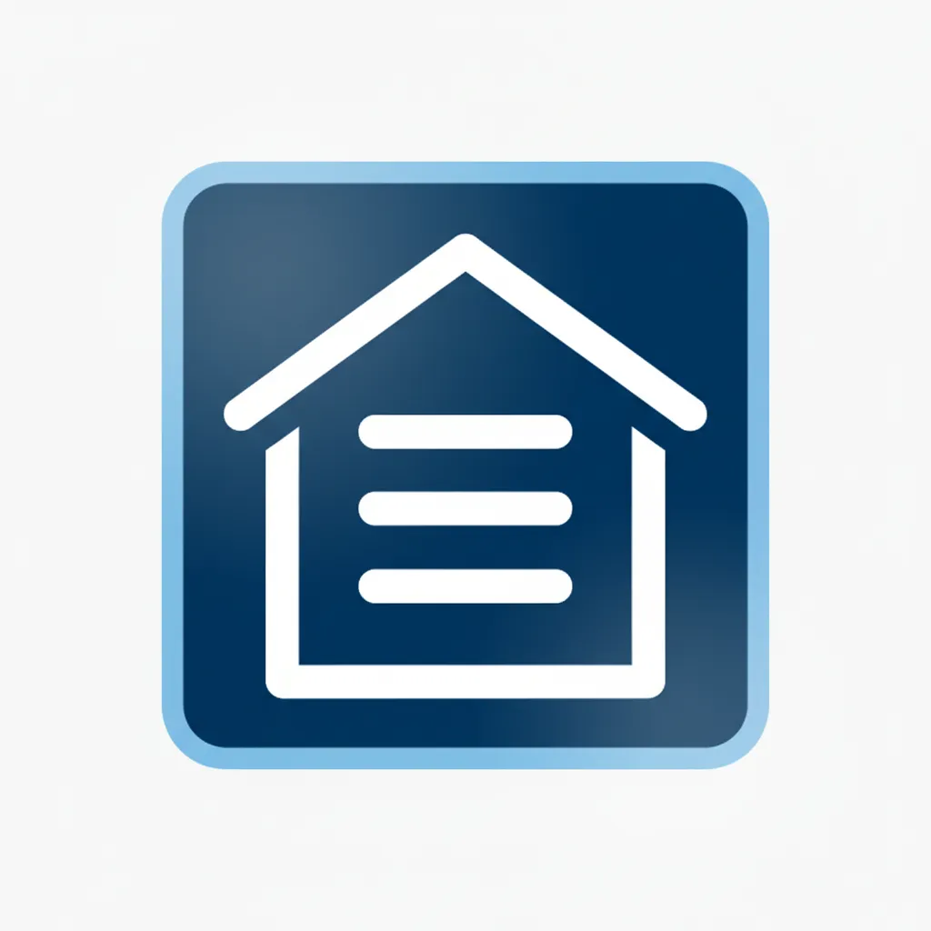 Compliance emblem icon with equal housing symbol