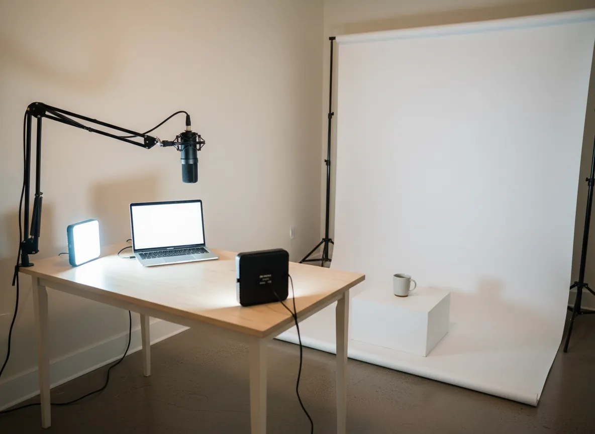 Creative content production in studio