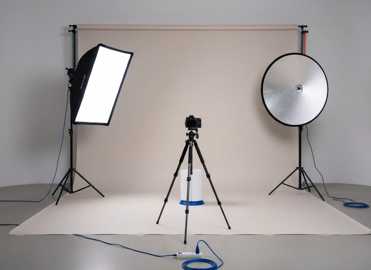 Studio setup for portraits