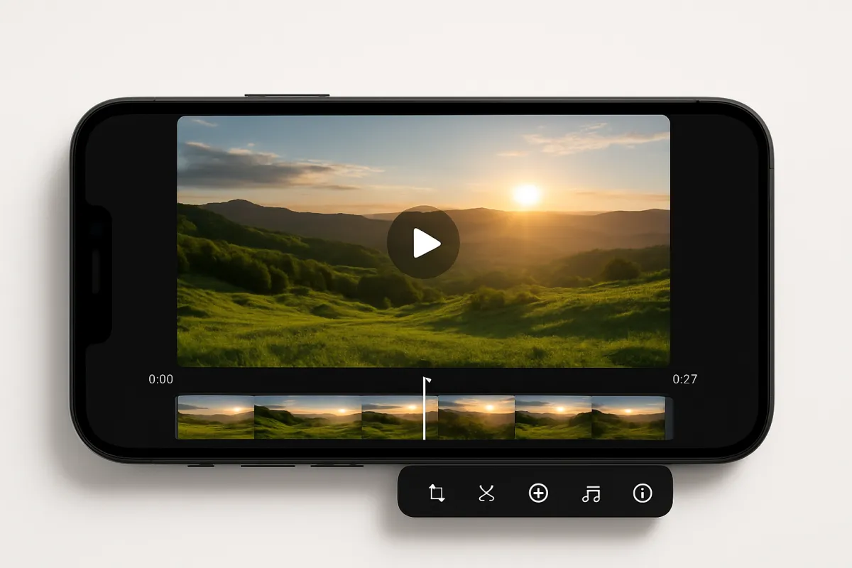 Smartphone video editing interface for landscaping project