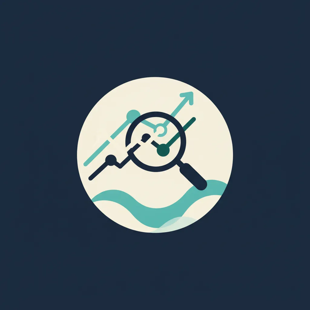 Learn step illustration with a dashboard tile and trend lines