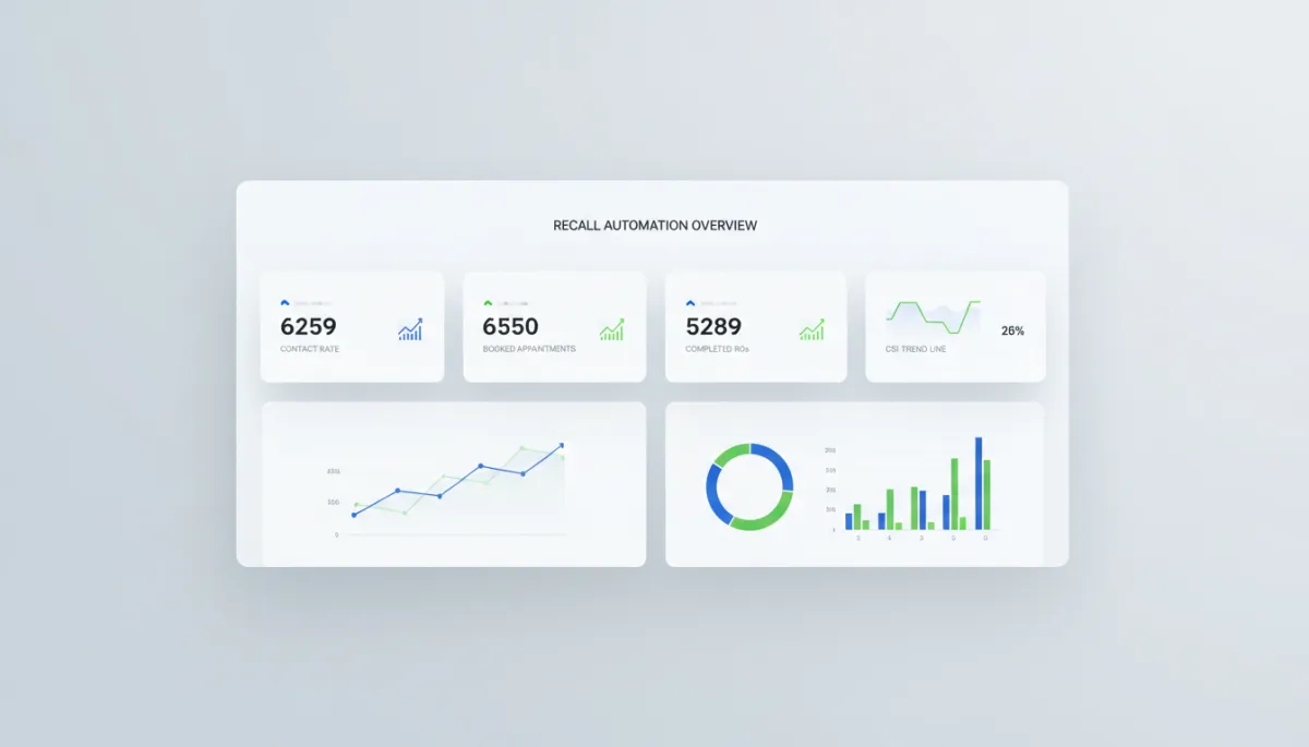 Dashboard showing recall automation performance metrics