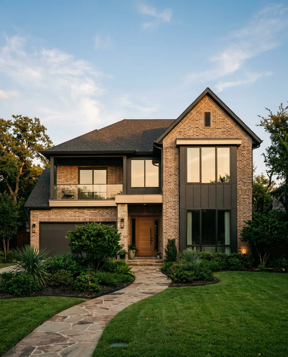 Framed architectural photography of a luxury residential investment property in North Texas