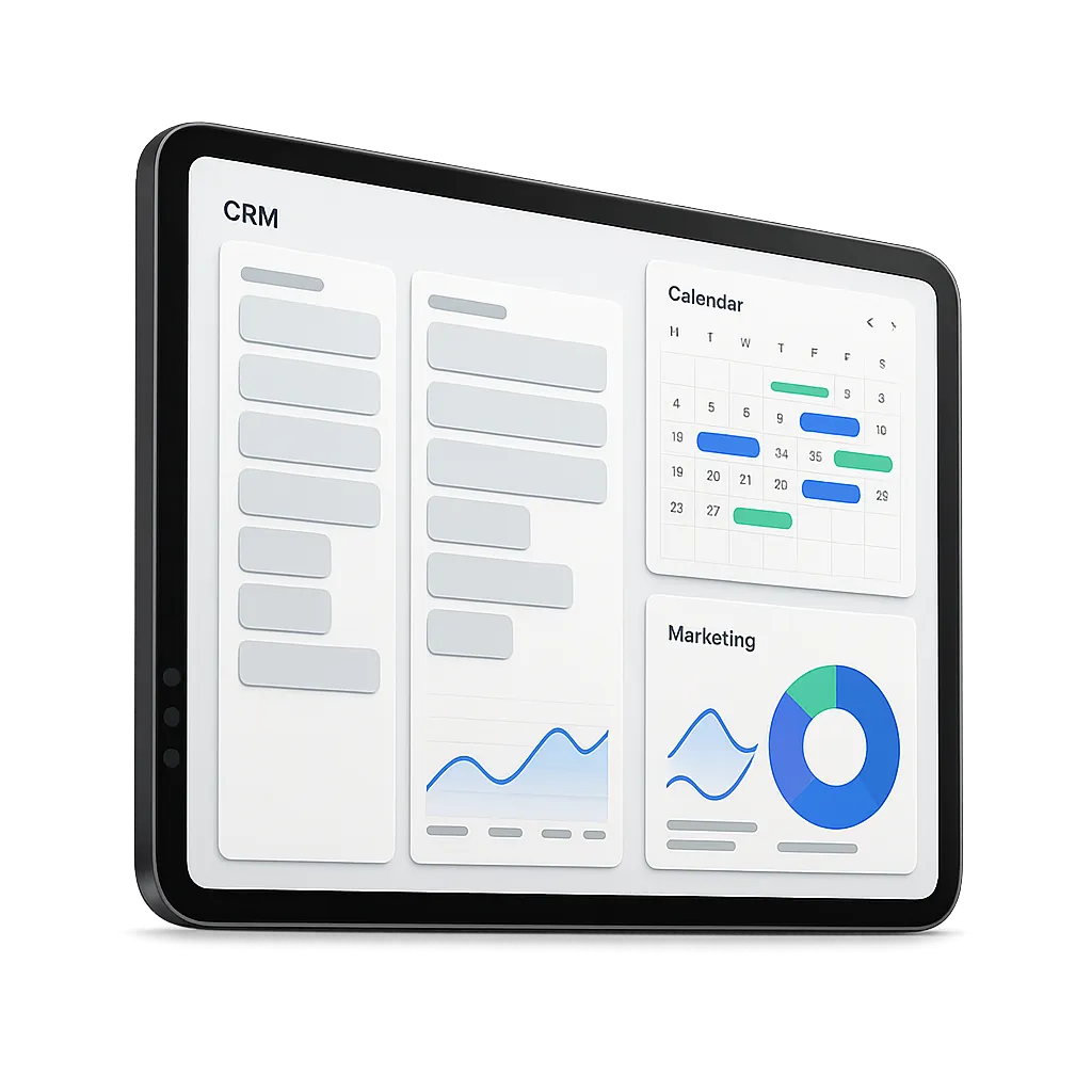 All-in-one software dashboard placeholder