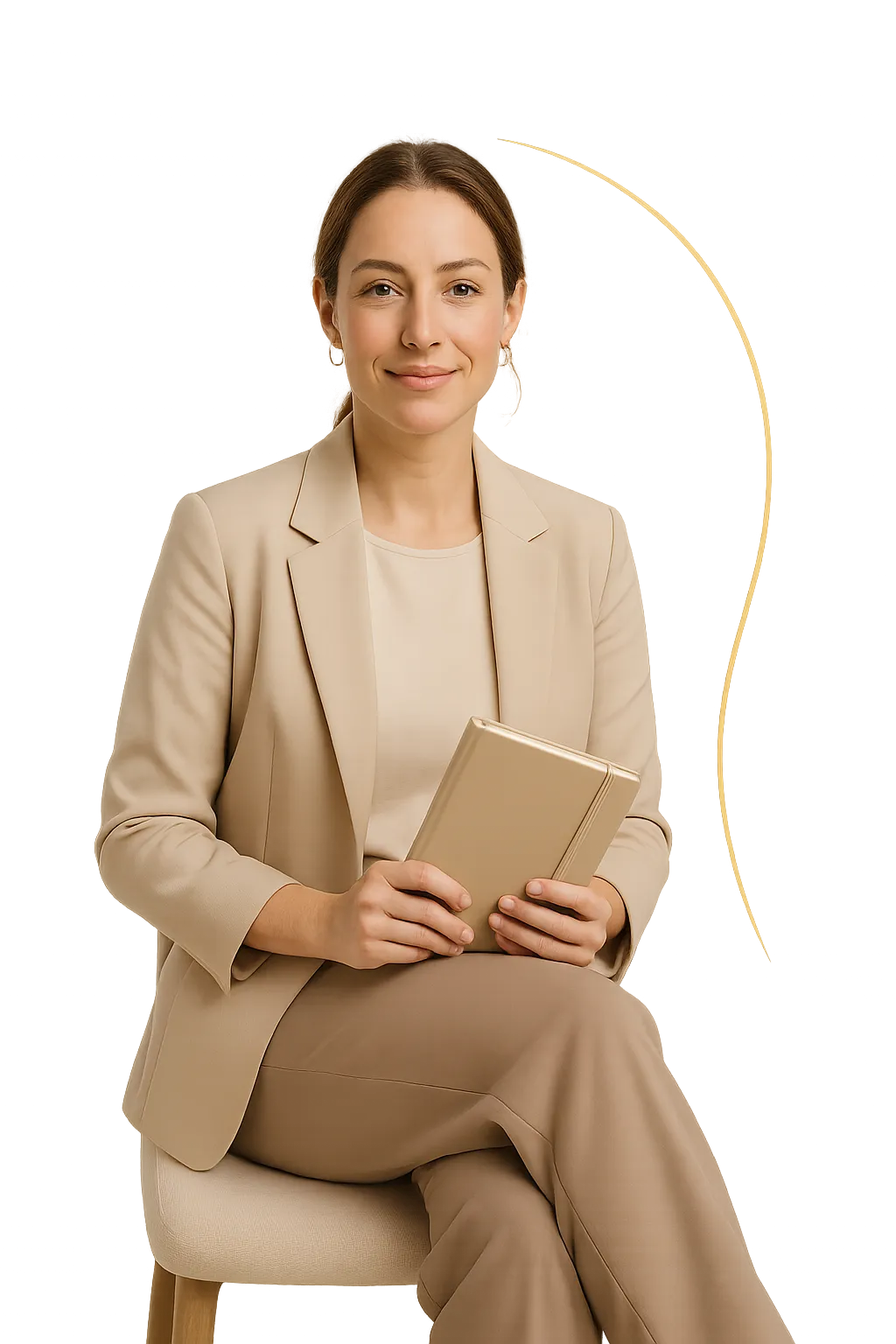 Relaxed service business owner with an organized system