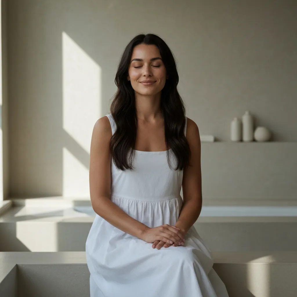 Woman experiencing peace