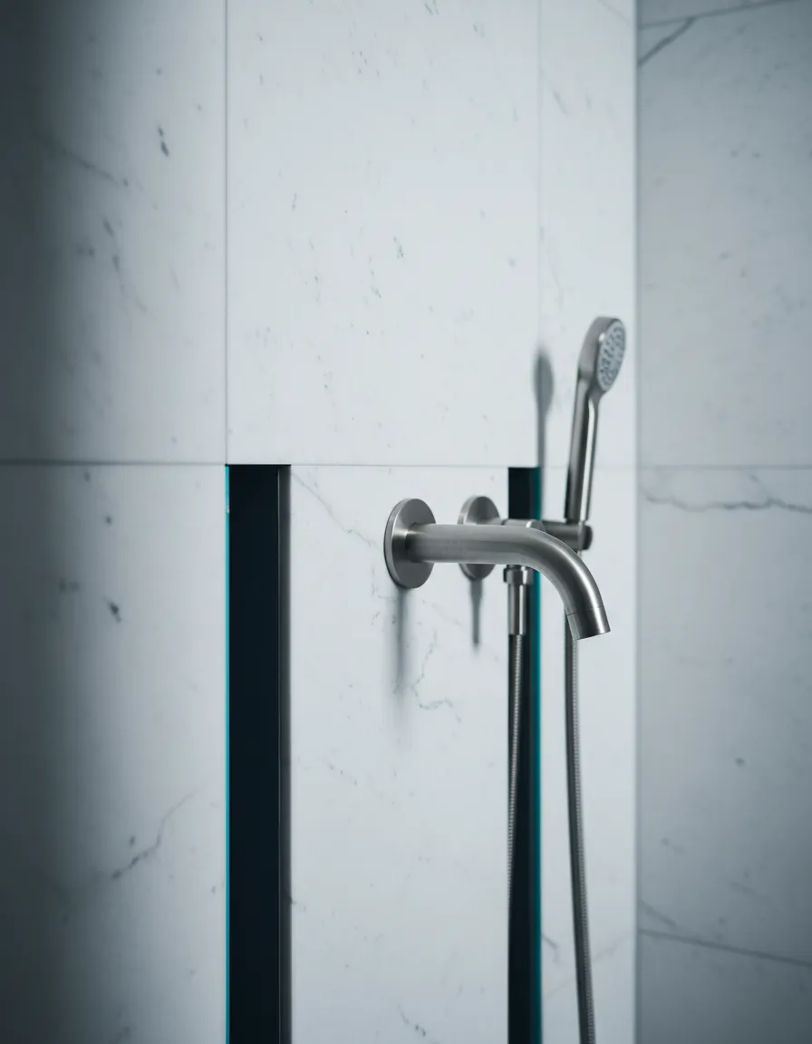 Clean, desaturated architectural photo representing legal compliance and structure