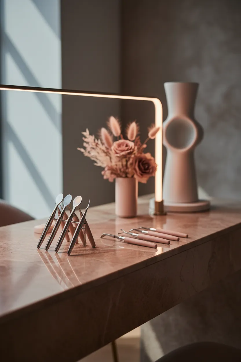 Интериорен детайл от студио за маникюр