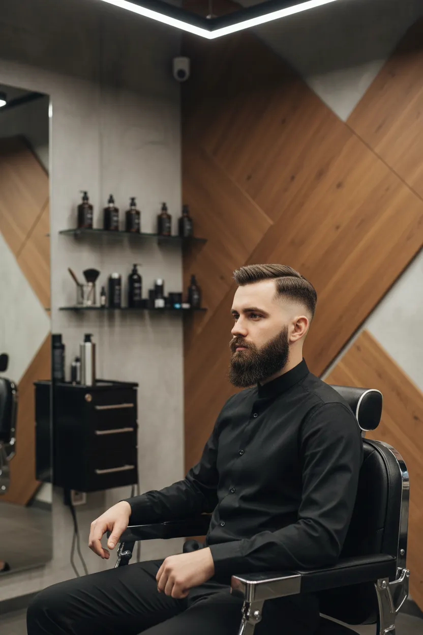 Barbershop fade cut close-up