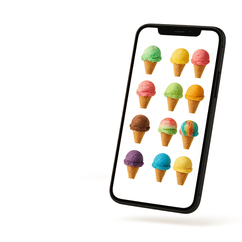 Mockup dual de Delicarta mostrando menú digital de helados en smartphone y panel de edición en segundo plano