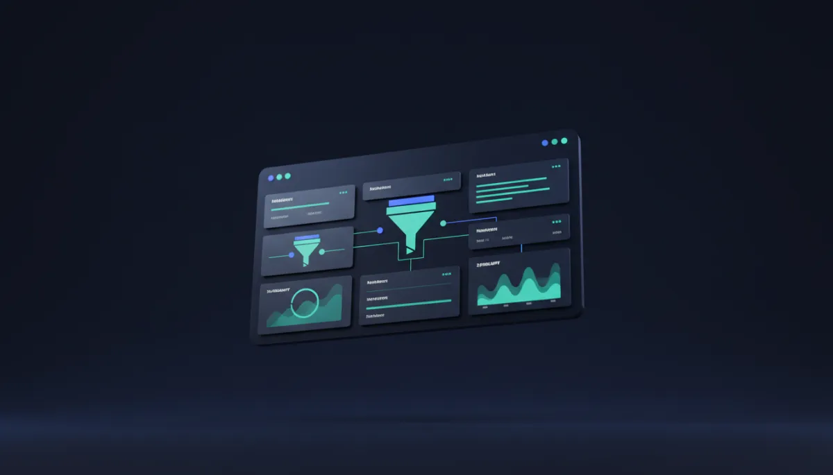 Modern AI dashboard mockup for digital services