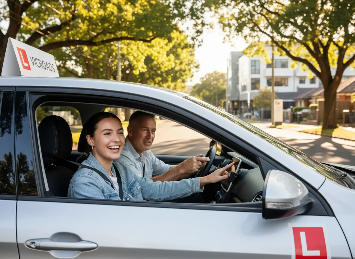 Driving instructor in Melbourne teaching learner driver