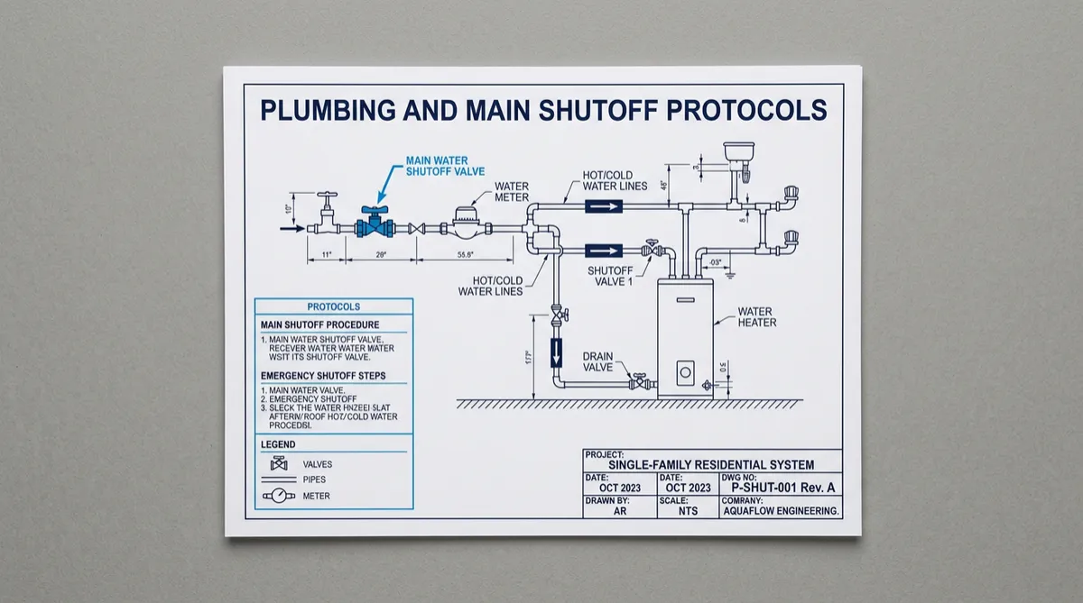 Plumbing and Main Shutoff Protocols Document Blueprint