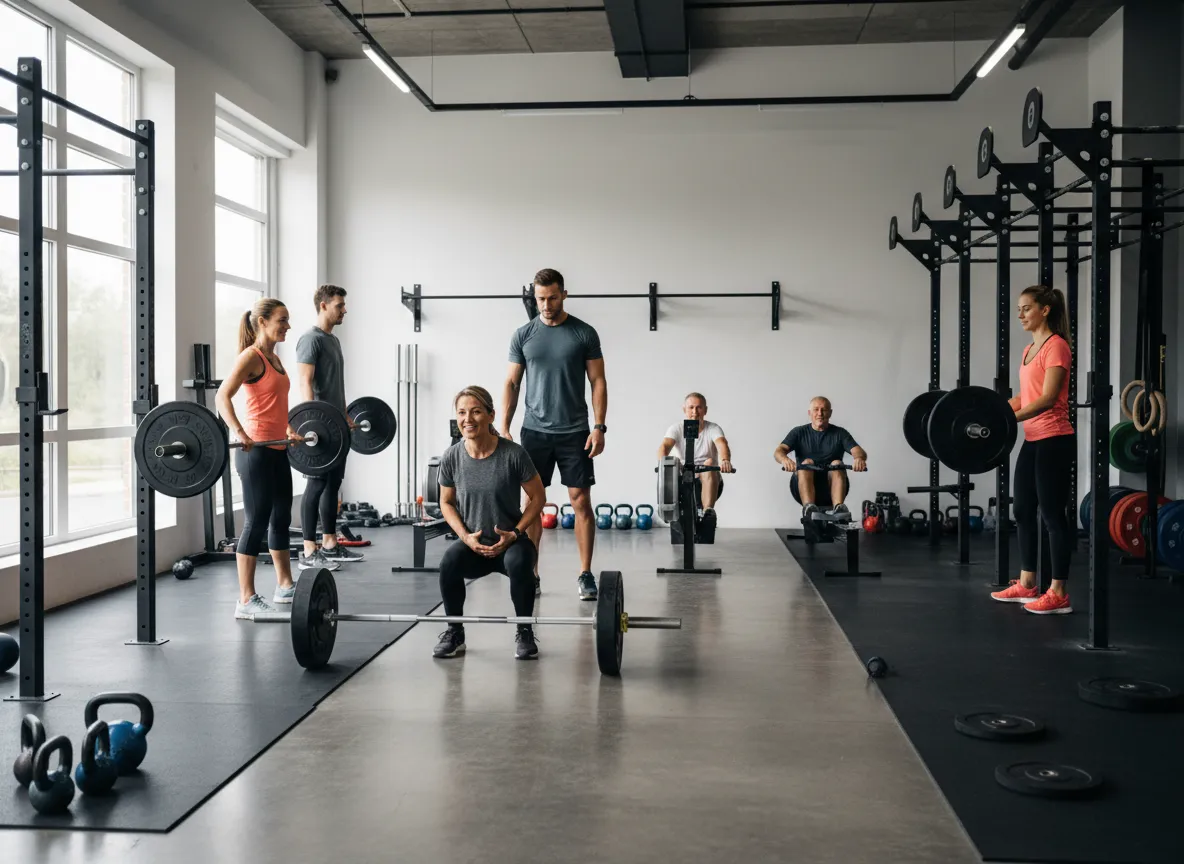 Crossfit Prosper members working out in the gym