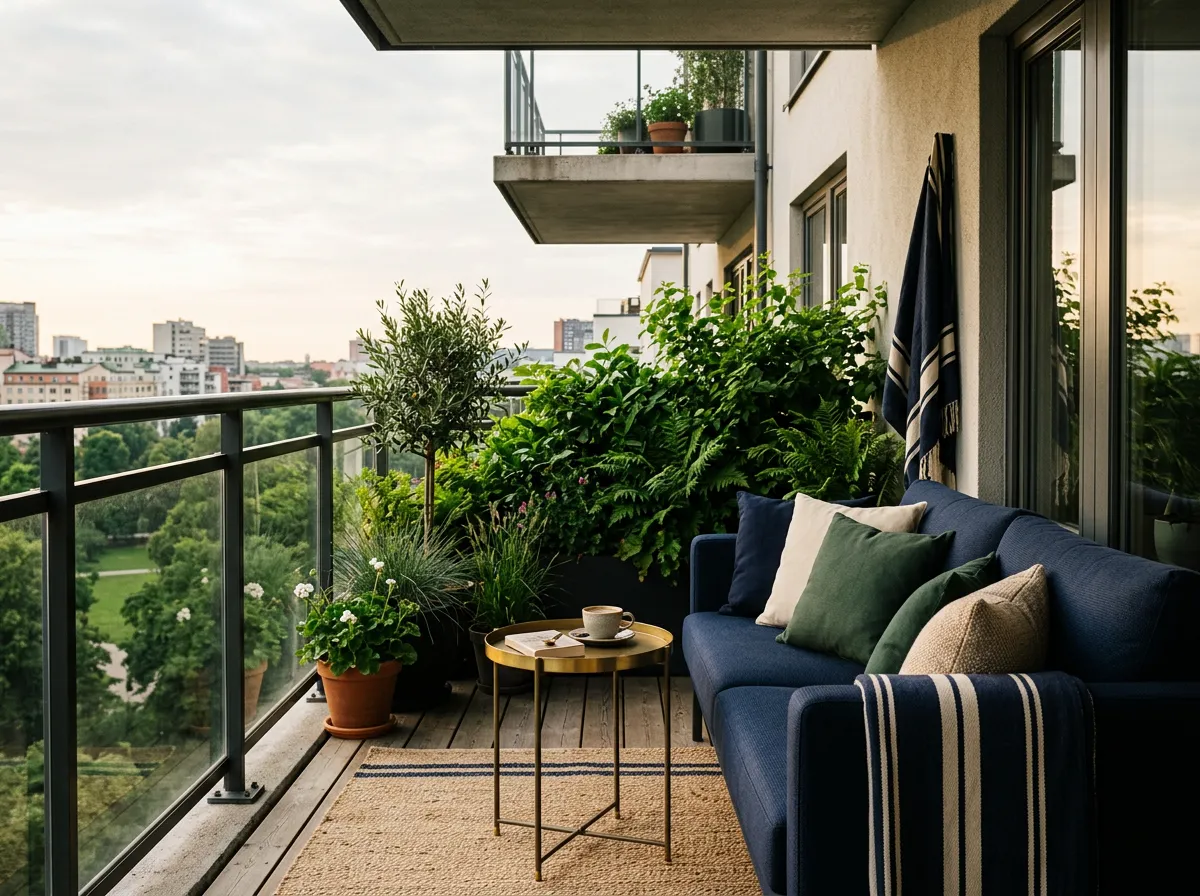Elegant boutique independent residential floors with modern sunlit balconies and private entry