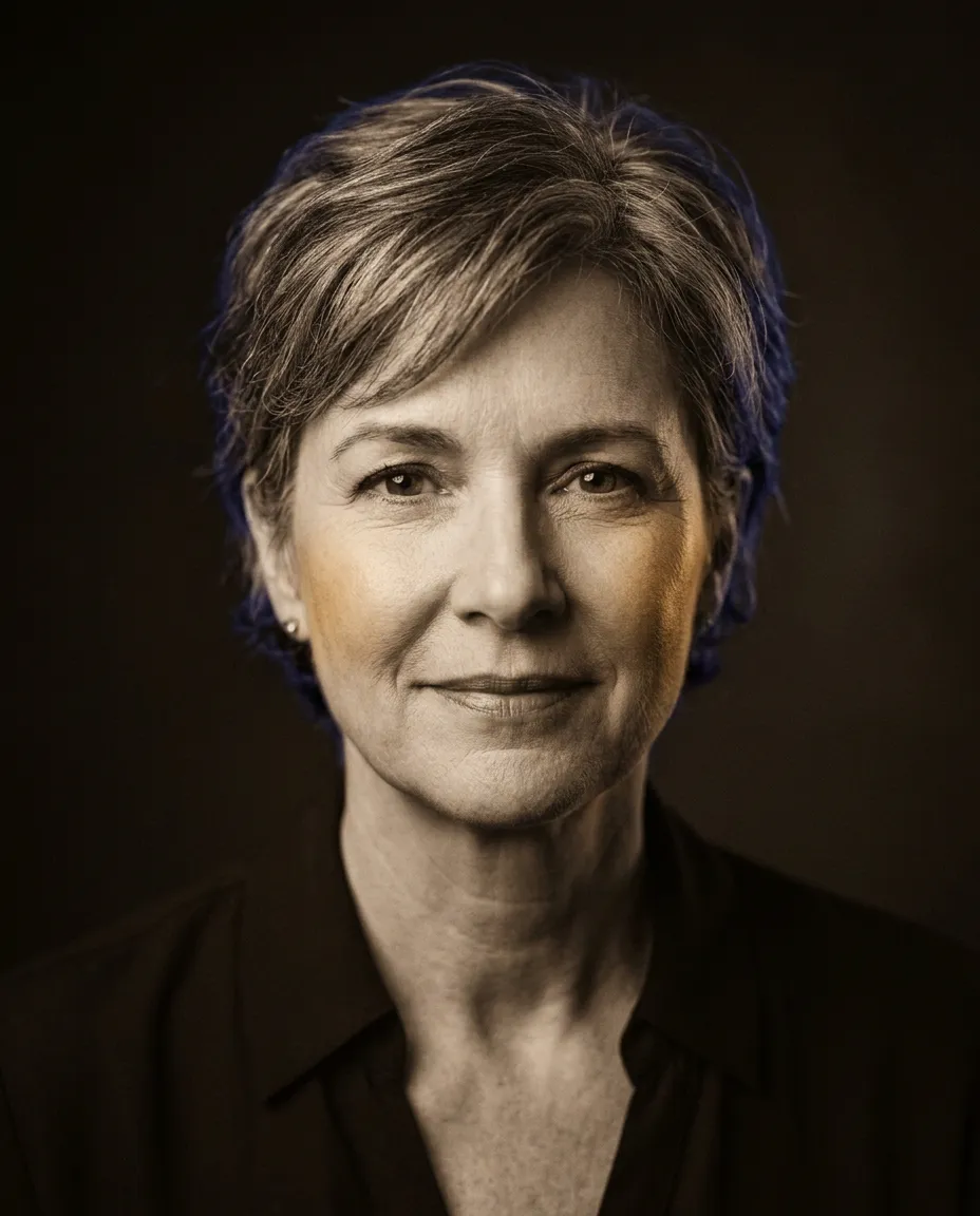Warm sepia portrait of Dr. Claire Chen