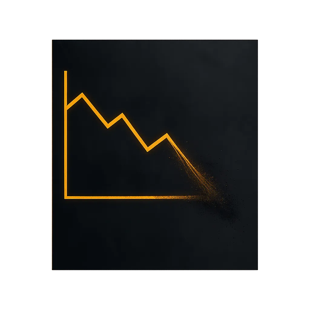 Visual representation of a leaking pipeline and dropping metrics