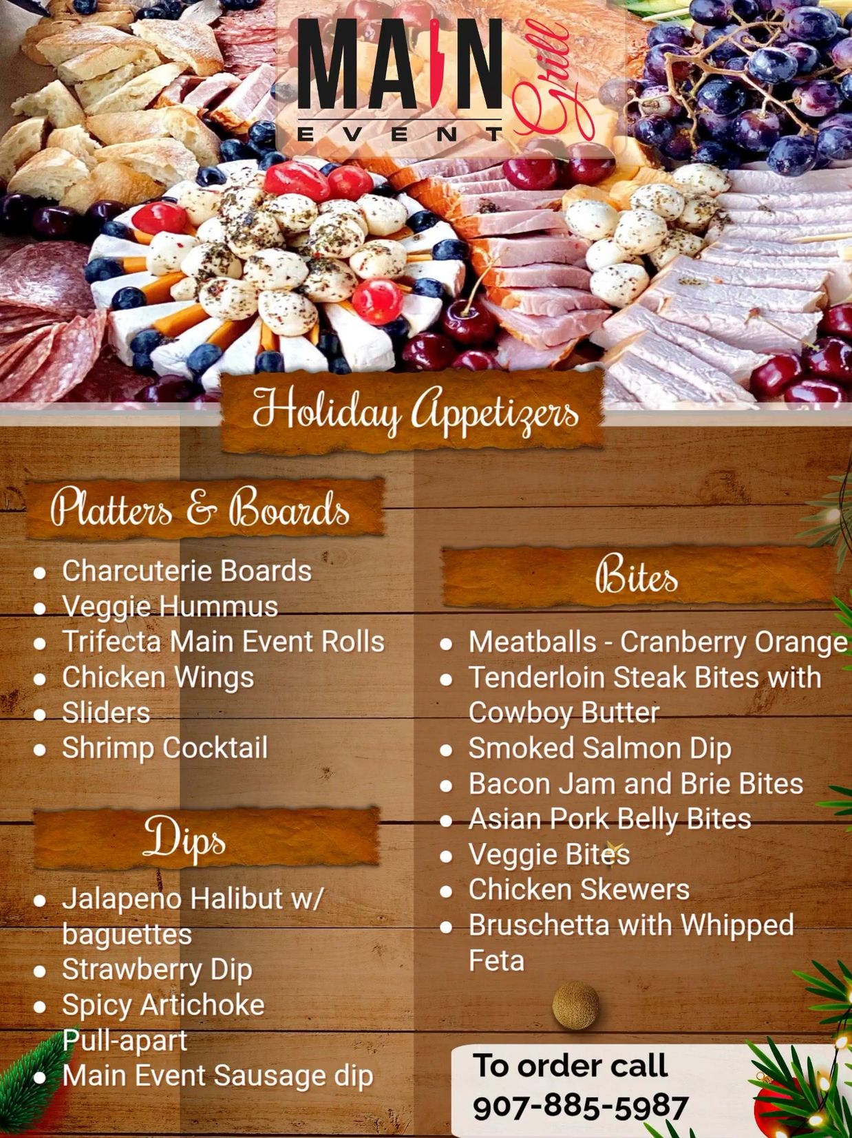 Holiday Appetizers Platter and Boards Flyer