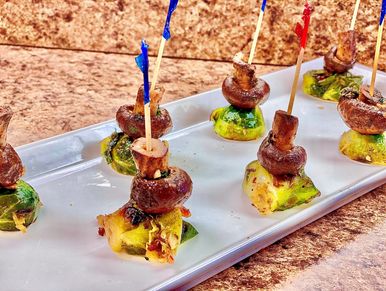 Marsala Mushroom Brussel Sprout Bites