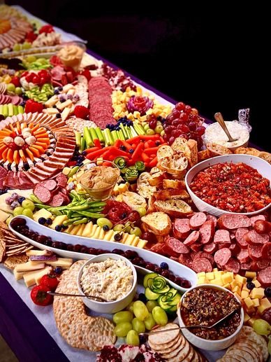 Charcuterie Grazing Table with Bruschetta Bar