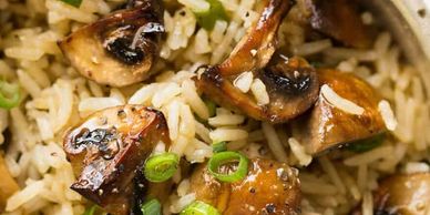 Wild Rice Pilaf w mushrooms