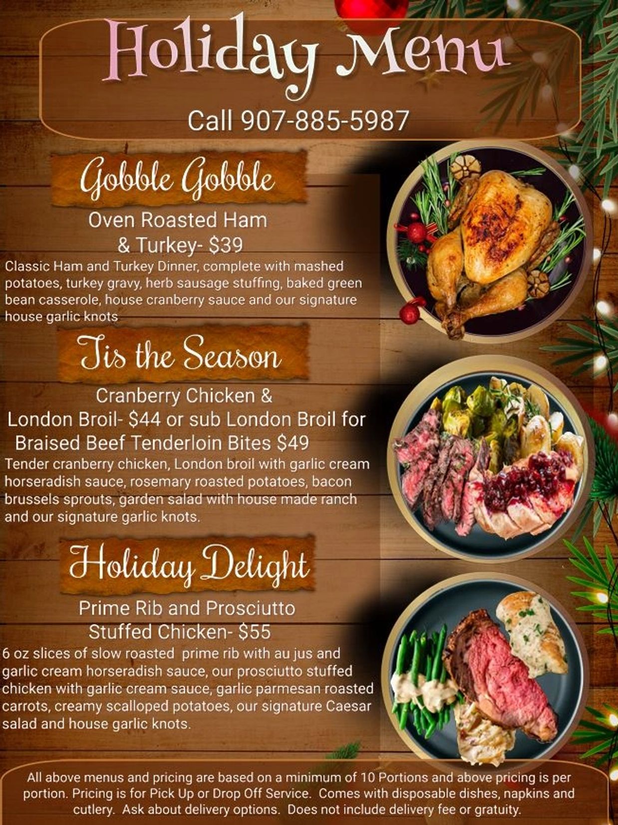 Holiday Menu Flyer