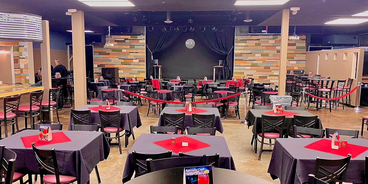 Main Event Room with Table Cloths