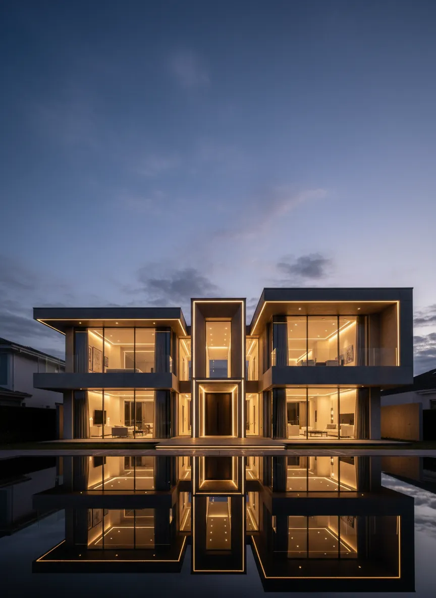 Editorial property framing representing institutional real estate capital