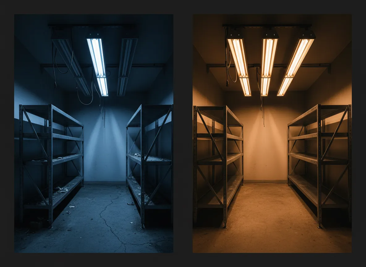 Heavy duty commercial fixtures before and after professional installation