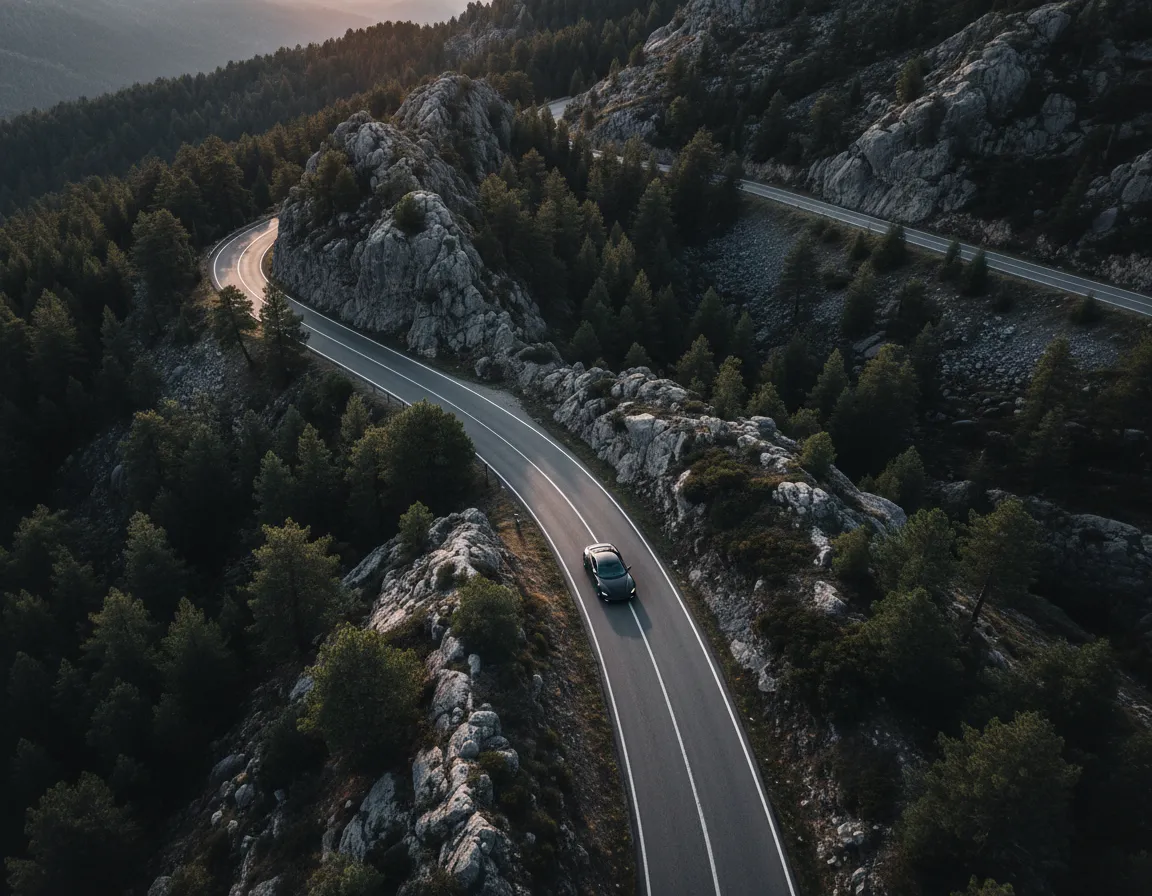 Grabación aérea para marca automotriz premium