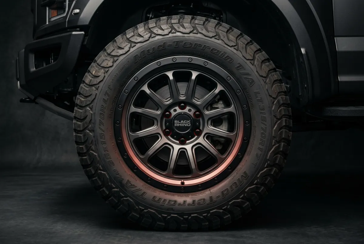 Custom wheels and off-road tires installation