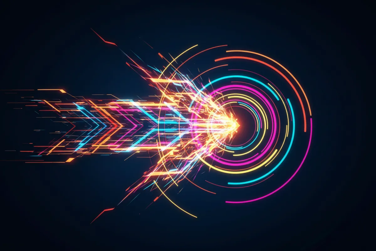 High-energy CTA image with bold composition and motion toward the call-to-action